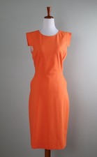 J.CREW NWT $228 Orange Lined Classic Resume Dress in Tollegno 1900's Wool Size 6