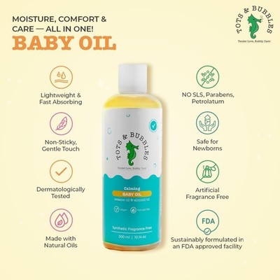 Baby Massage Oil Soft Smooth Skin Almond Olive Mustard Natural Blend 300ml