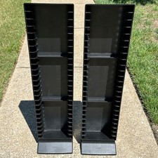 Laserline VHS Tower Rack Lot of 2 VHS Tape Storage With Slots