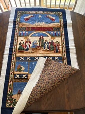 Christmas Nativity Wall Quilt Lap A Child is Born Deb Strain Lined Backed Panel