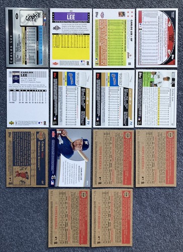 CARLOS LEE 2001-2009 Baseball Card Lot! 14x Cards White Sox Brewers Rangers - Picture 2 of 2