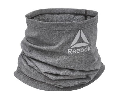 Reebok Halswärmer Laufen Fleece grau Gesichtsmaske Bandana Fitnessstudio Scha...