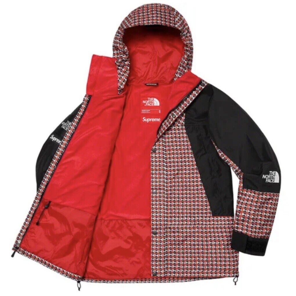 🚨 SUPREME X NORTH FACE STUDDED MOUNTAIN LIGHT JACKET 'RED' (Size