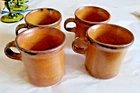 Vintage McCoy Pottery Canyon Mesa Stoneware Coffee Cups #1412 (4)