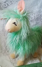 Llama, Stuffed, 15"x 14"x 5.5"  Teal, By Petting Zoo tish tag perfect. EUC . 