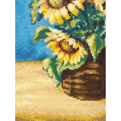 Kit point de croix Tournesols dans un panier 2040 Riolis - Imagen 4 de 7