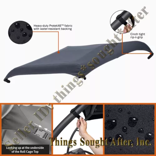 Yamaha Viking Sun Top for 2014 & 2015 700 3-Seater - Black Canvas Bimini Roof
