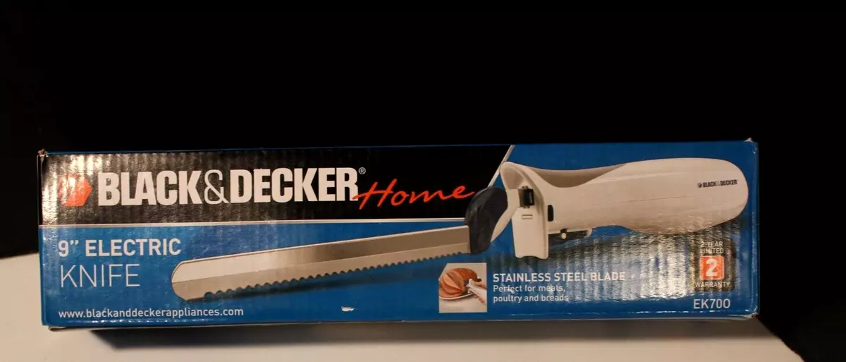 Black & Decker Home Electric Knife EK700 9" Meat Cutting Kitchen  New/Open Box