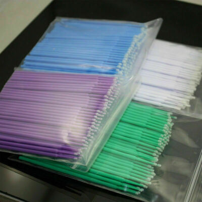 100×Dental Microbrush Disposable Bendable Applicators Tips Micro Brush Cleaning