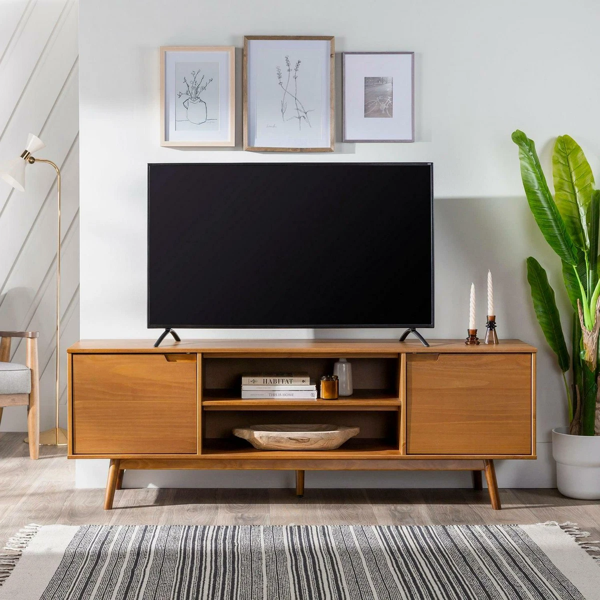 Carson Carrington 70 Inch Mid Century TV Stand Console