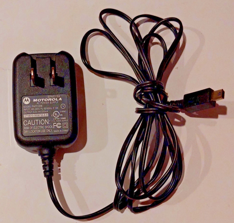 Used Motorola FMP5185B AC Power Supply Adapter Charger Cord Output 5V 550mA