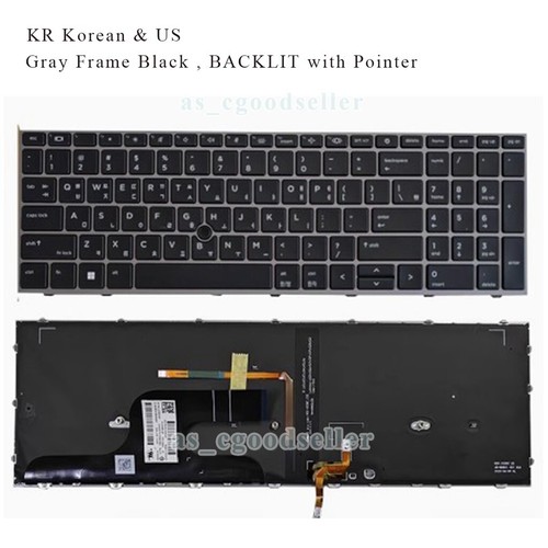 New For HP ZBOOK fury 15 G7 (not for ZBook Firefly 15 G7) Keyboard BACKLIT Point - Picture 16 of 27