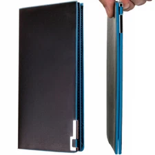 Men's Wallet Long Clutch Bifold ID Card Holder Billfold Money Purse Pocket Thin