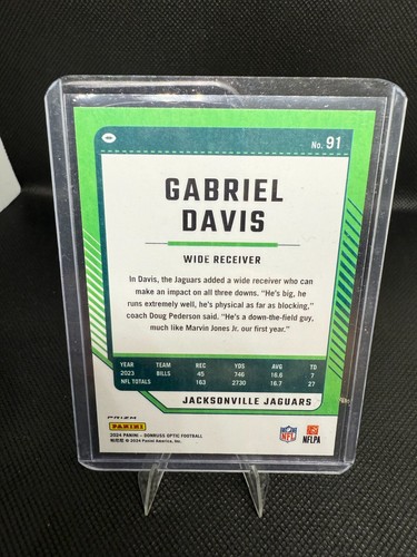 2024 Panini Donruss Optic - Gabriel Davis #91 Holo Prizm - Picture 2 of 2