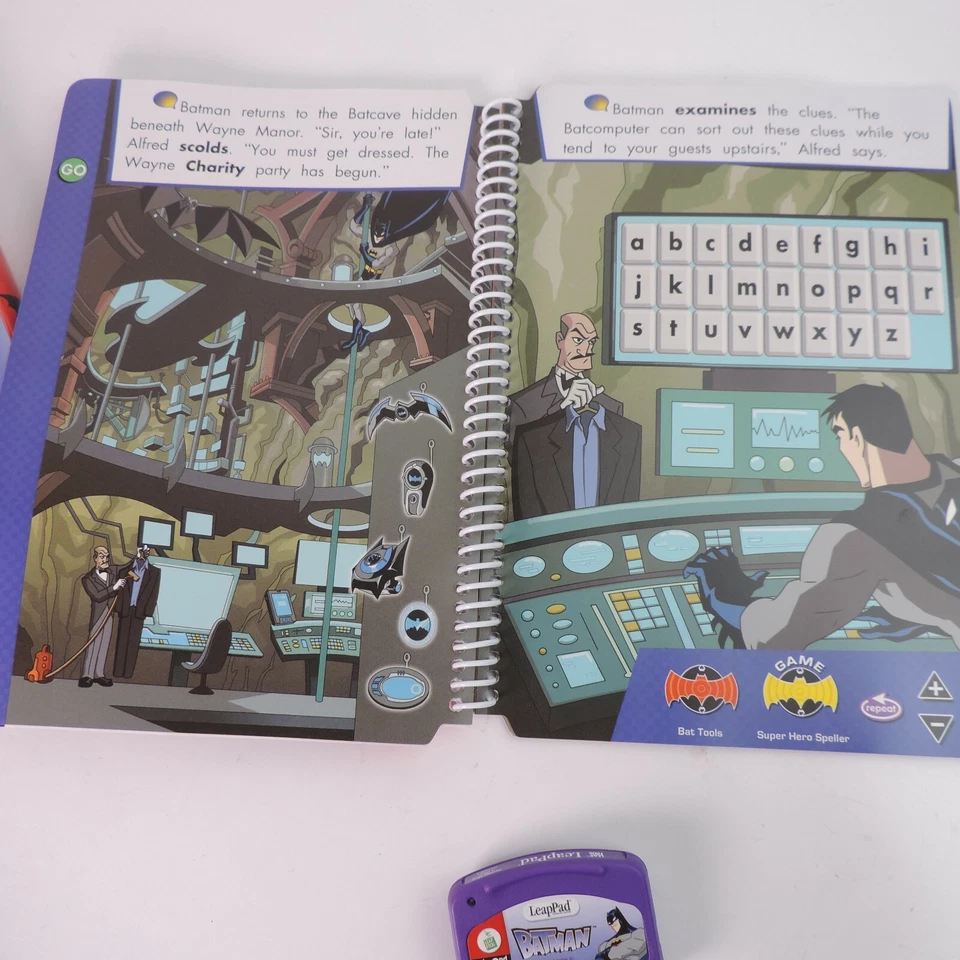 LeapPad Leap Frog Book & Cartridge Batman Language Homeschool map - Image 4 of 4