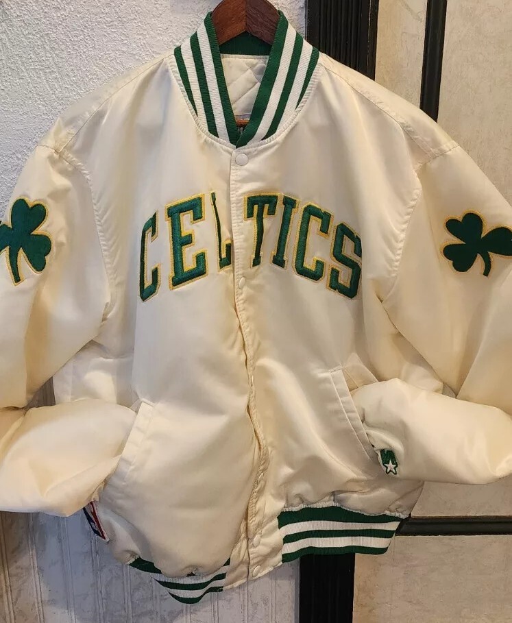 VTG 80s 90s NBA Starter Boston Celtics Satin Bomber Jacket VTG 80s 90s NBA Starter Boston Celtics Satin Bomber Jacket