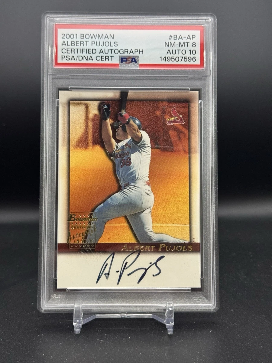 Bowman Albert Pujols Autographed Baseball Sports Trading Cards