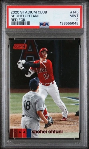2020 Topps Stadium Club Shohei Ohtani - Red Foil #145 PSA 9 MINT