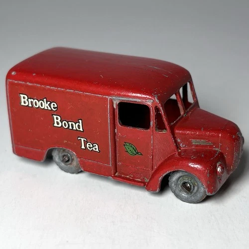 Matchbox Lesney #47-A 1 Ton Trojan Van Brooke Bond Tea Vintage Red Diecast Car