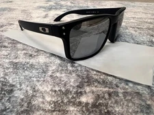 Oakley Holbrook Polarized OO9102-U2  Matte Black Frame W/ Silver Logo Sunglasses