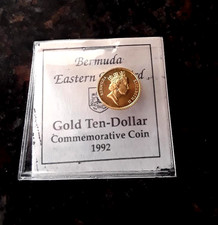 1992   10 GOLD  Dollar  Bermuda Comm   Gem