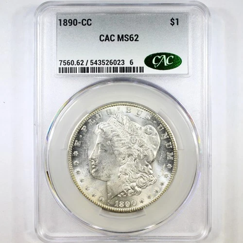 1890-CC $1 CACG MS62 - Morgan Dollar - Popular, Scarce Carson City Morgan