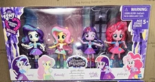 My Little Pony Equestria Girls Twilight Sparkle Pinkie Pie Doll Figure Set of 4