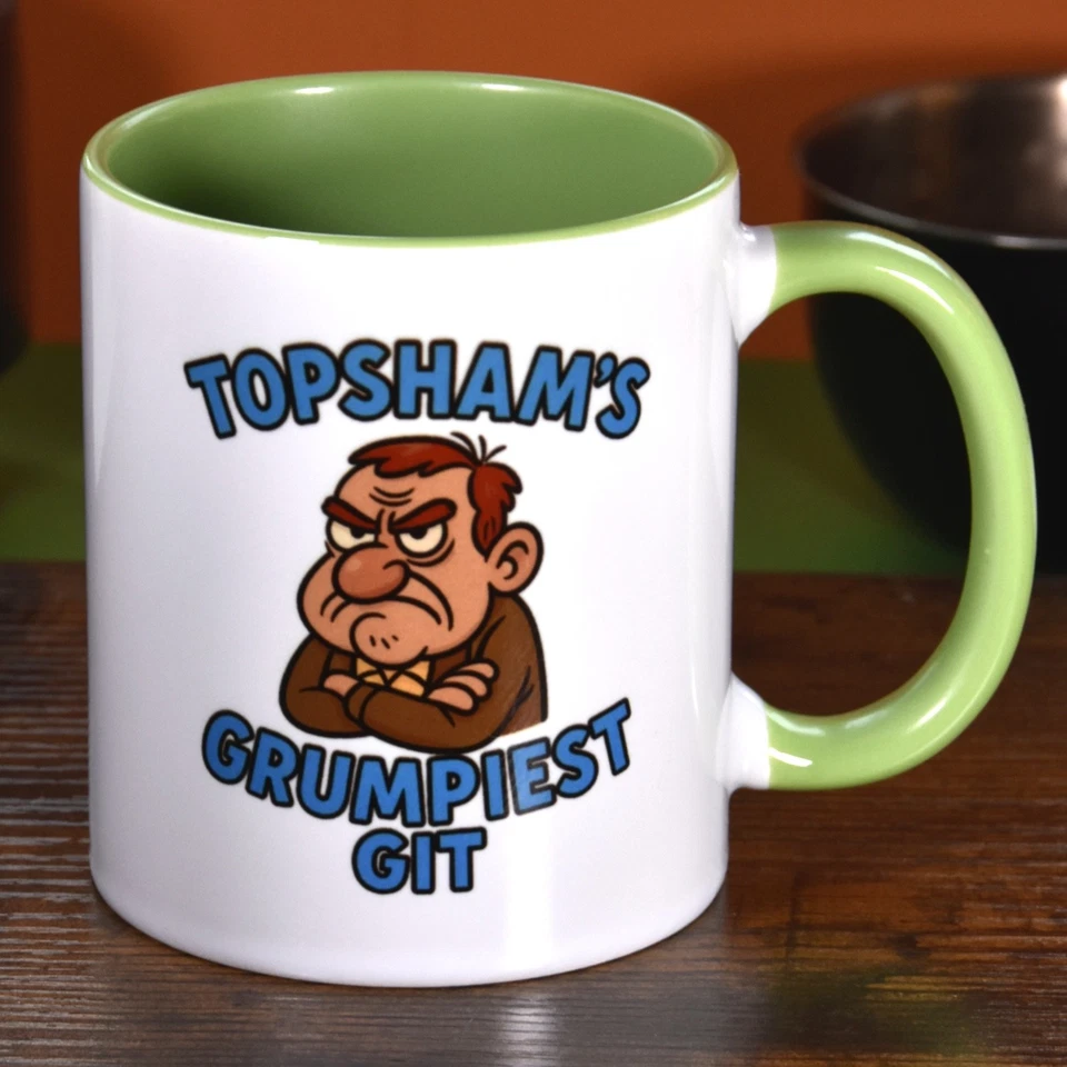 Personalised “ YOUR TOWN ’s Grumpiest Git” Mug | Funny Custom Gift for Friends - Image 2 of 2