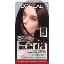 Feria Multi-Faceted Shimmering Permanent Hair Color, 36 Chocolate Cherry De...