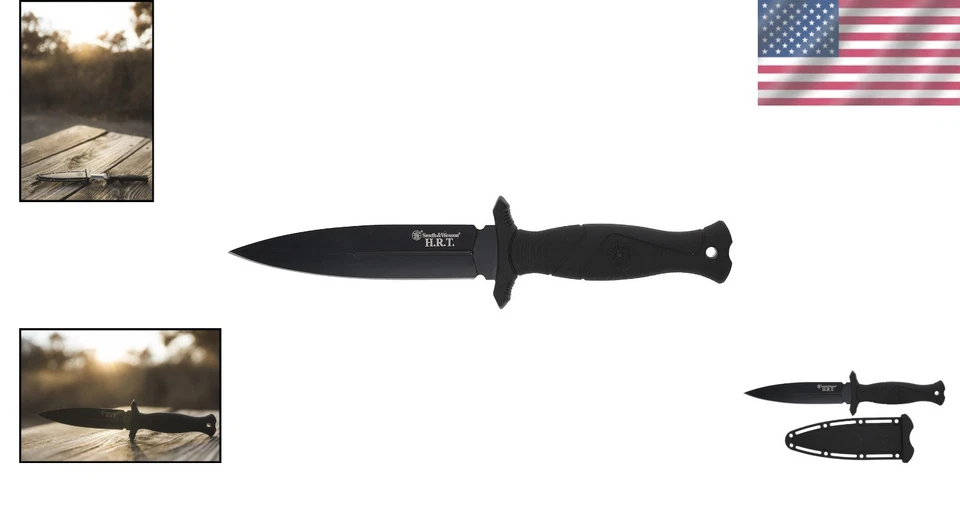 Cuchillo de hoja fija de acero inoxidable de alto carbono de 10,5 pulgadas para EDC táctico Foto 2 de 4