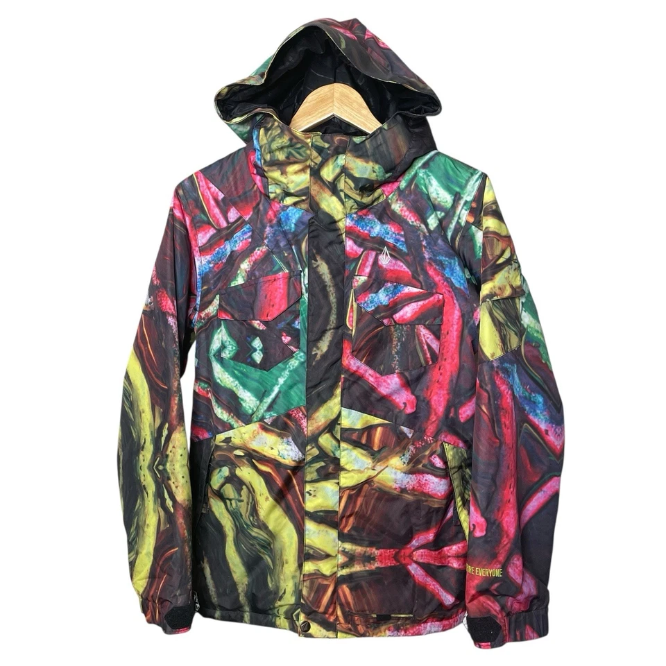 Volcom Snowboard Ski Jacket Multicolor Graphic Print Youth XL - Image 2 of 4