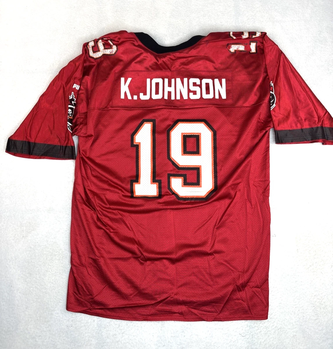 Reebok NFL Buccaneers K.JOHNSON ゲームシャツ Keyshawn Johnson Tampa Bay Buccaneers NFL Fan Apparel & Souvenirs