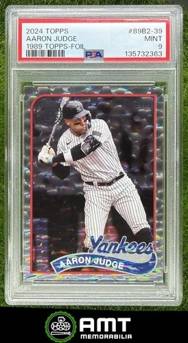 Aaron Judge PSA 9 2024 Topps 1989 35th Anniversary Series Two Foil Yankees 2363