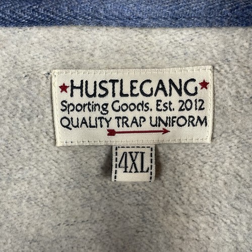 Felpa Hustle Gang uomo 4XL nativi americani grafica blu felpa con cappuccio rap hiphop - Foto 3 di 7