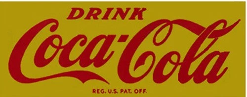 Marx coke truck back decal 5" by 2"