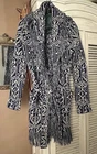 Vintage Ralph Lauren Jean NWT Jaquard Knit Cardigan Womens M Navy Aztec Fringe