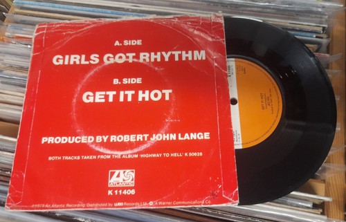AC/DC Girls Got Rhythm 7" Vinyl Single 1979 Atlantic K11406 - Picture 2 of 2