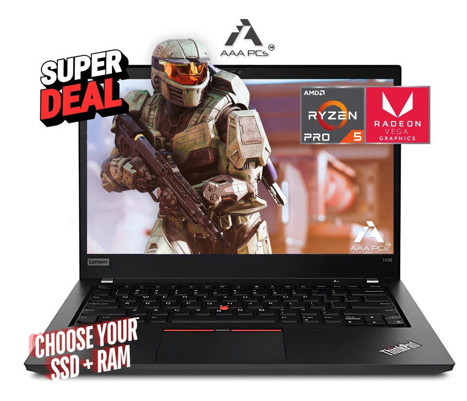 Lenovo Thinkpad 14" Light Gaming Laptop AMD Ryzen 5 PRO 4.0GHz 48GB RAM 4TB SSD