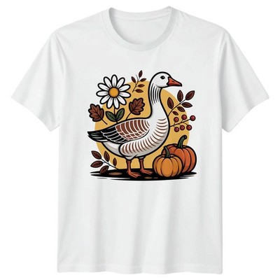 Silly Goose Kürbis Patch T-Shirt Gans Halloween Geschenk für Sie und Ihn