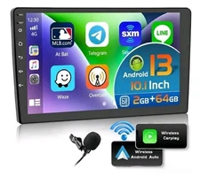 10.1" Android 13 Touchscreen for Apple Carplay Car Stereo Radio GPS, WiFi, 2Din