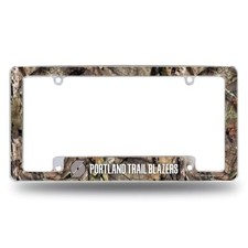 Portland Trail Blazers Metal License Plate Frame With Bold Mossy Oak Camo Design Portland Trail Blazers Metal License Plate Frame With Bold Mossy Oak Camo Design