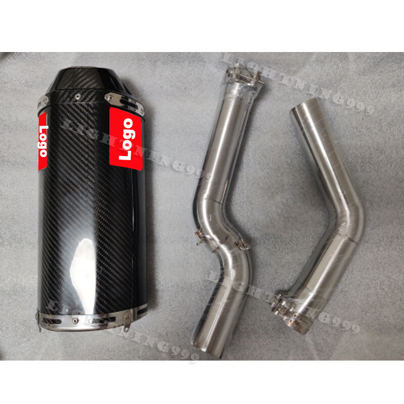 36 51mm Universal CNC Motorcycle Exhaust Pipe With Muffler For Honda