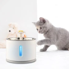 Automatic Electric Pet Water Fountain 2.4L Cat/Dog Drinking Dispenser w/ Filter