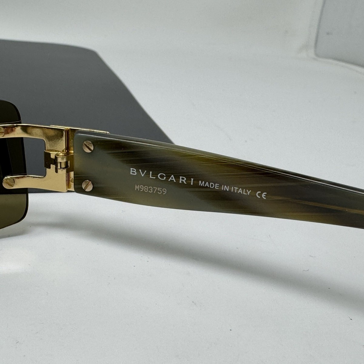 Vintage Bvlgari Sunglasses 626 101/73 Gold Metal Rimless Vintage Bvlgari Sunglasses 626 101/73 Gold Metal Rimless