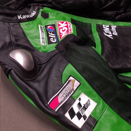 KAWASAKIMan'sMotorbike Jacket/Like NEW/4XL/Armp2Armp65cm/Around Waist121cm/L70cm - Picture 10 of 24