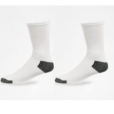5 100 Dozens Wholesale Lots Men Sports Cotton Crew Socks White/Black 9-11 10-13