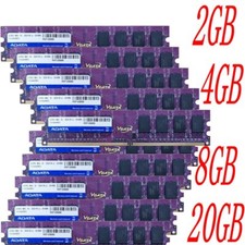 20GB 16GB 8GB 4G 2G DDR2-800Mhz PC2-6400 16chips Desktop Memory For DATA Lot UK