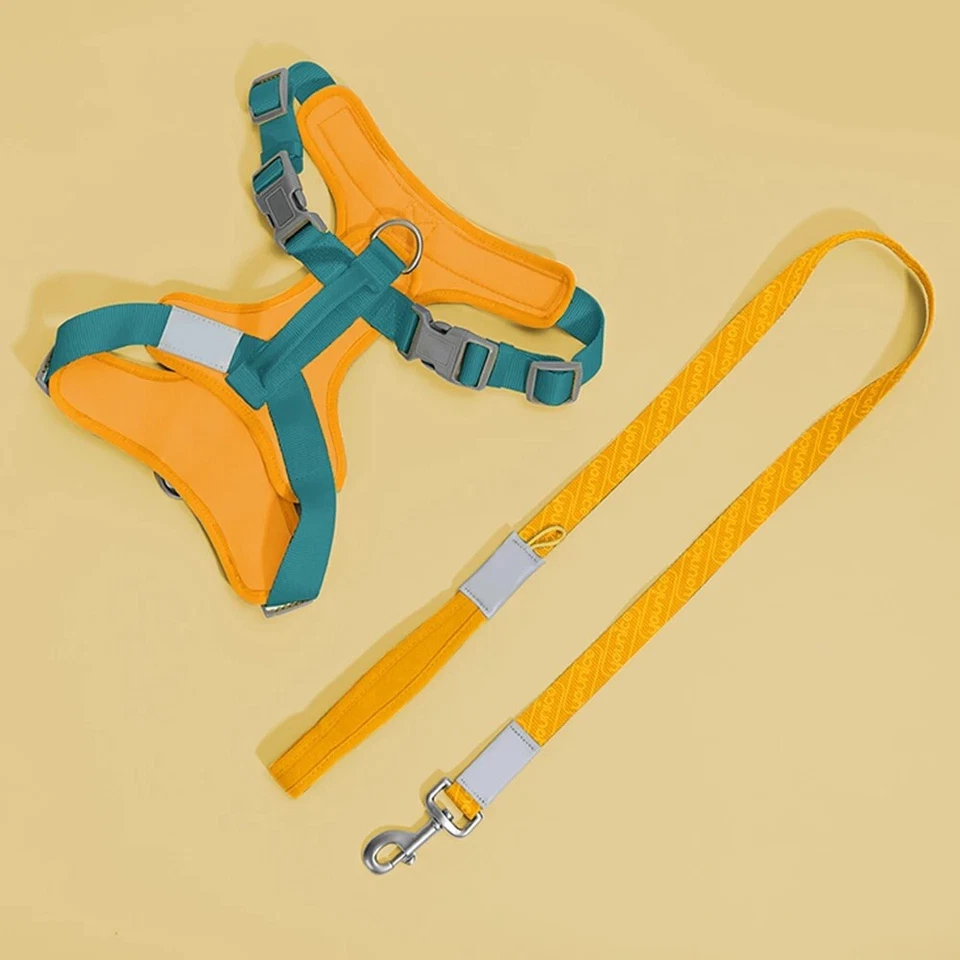 Arnés ajustable de lujo OEM sin tirar para perros al aire libre fácil control arnés para mascotas correa Foto 3 de 4