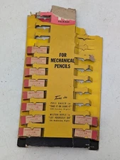 Vintage EVERSHARP Mechanical Pencil Eraser Display Stand Sign W/ Erasers - 1940s