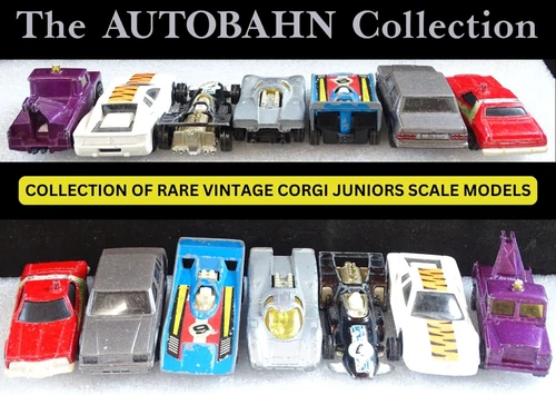 RARE JOB LOT 7 VINTAGE CORGI JUNIORS DIECAST MODEL CARS GROWLERS LAND ROVER 110